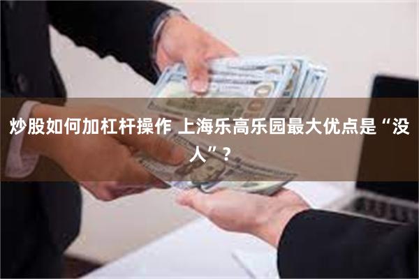 炒股如何加杠杆操作 上海乐高乐园最大优点是“没人”？